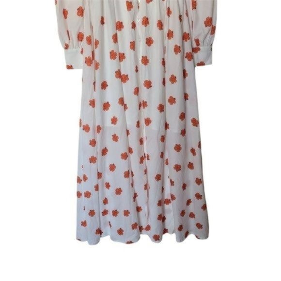 Since Then White Floral Long Sleeve Button Front Maxi Dress S NWT - Picture 6 of 12